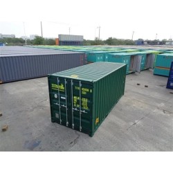 Contenedor marítimo 20 pies doubles puertas verde nuevo