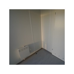 Unidad de stock 6×3 metros con ventanas lado largo izquierdo RAL 7016
