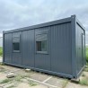 Unidad de stock 6×3 metros con ventanas lado largo izquierdo RAL 7016