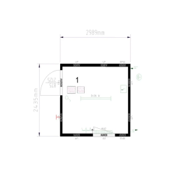 Unidad de stock 2,98 x 2,43