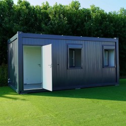 Modulo 6×3 metros con aseo y cocina RAL 7016