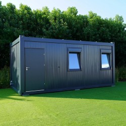 Modulo 6×3 metros con aseo y cocina RAL 7016