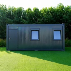 Modulo 6×3 metros con aseo y cocina RAL 7016