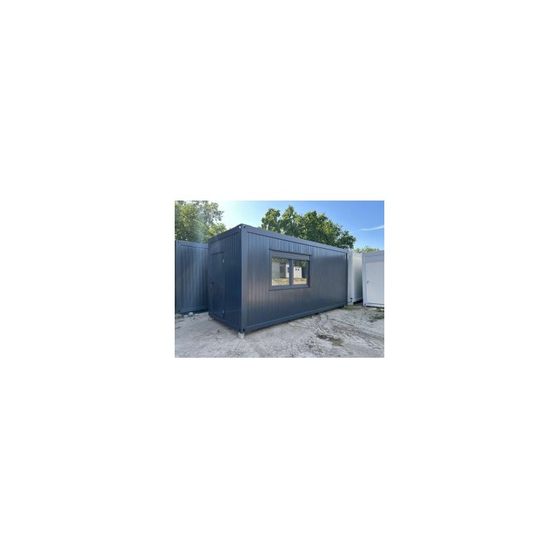 Contenedor habitable de 6,00 x 2,44 con cocina americana, WC y ducha.